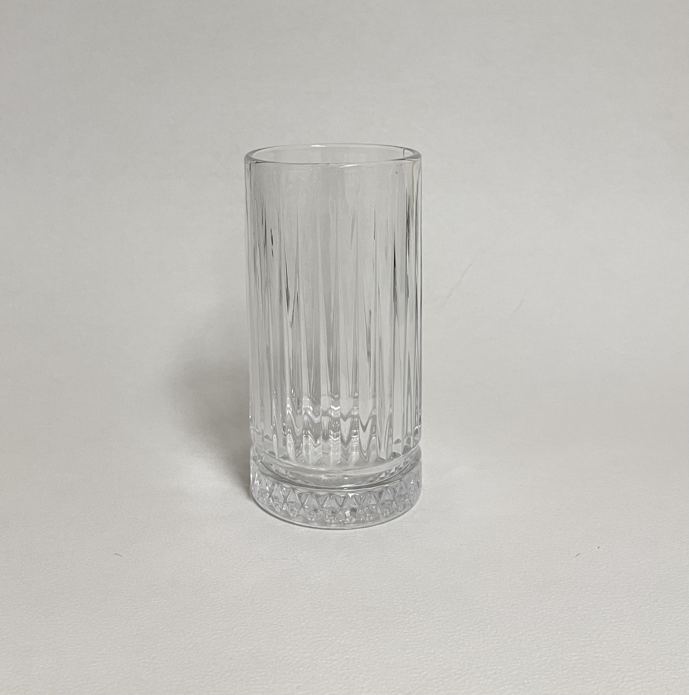 Vaso Diamante Alto – Vidrio con Diseño Transparente